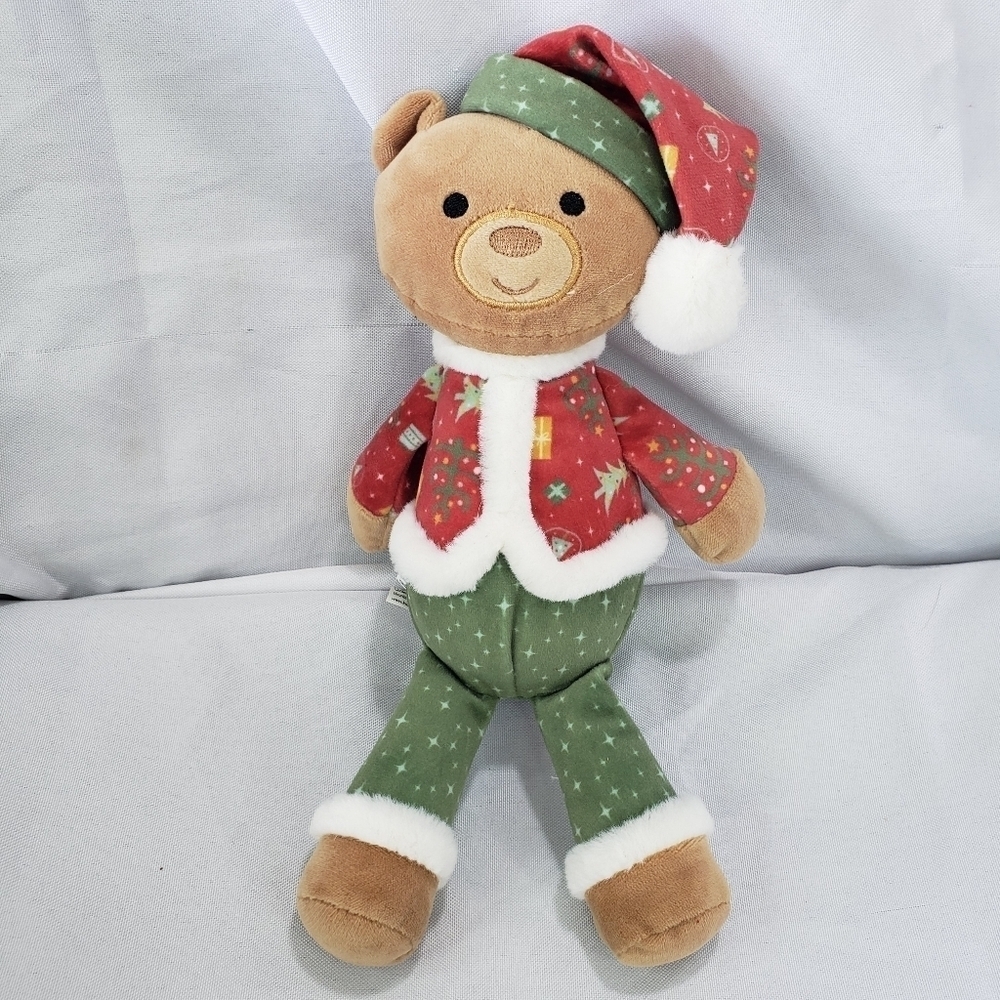 Mary Meyer Loosey Goosey Christmas Bear Plush Stuffed Toy 10 Inch Velour